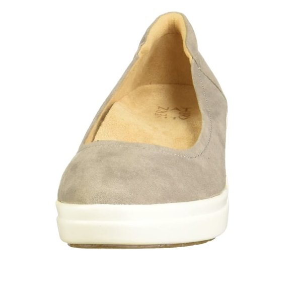 NEW Naturalizer Sam Wedge Heel Slip On Pump Business Non Slip Shoe 7 Wide 7W Fog - Picture 2 of 6